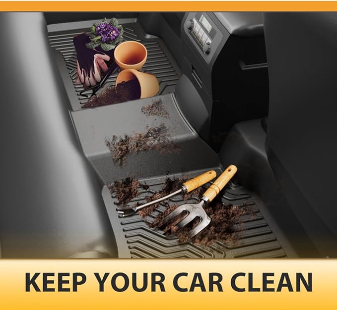 TPE Floor Mats Cargo Liners Compatible with Chevy Silverado/GMC Sierra 1500 1999-2006 All-Weather Protection