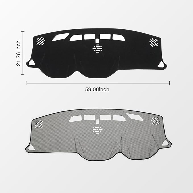 KUST Car Dash Cover for Chevy Chevrolet Traverse 2018-2024(L, LS, LT,Premier, High Country) Polyester Dashboard Cover Non-Slip Interior Accessories for Traverse Custom Fit Dash Mat Black