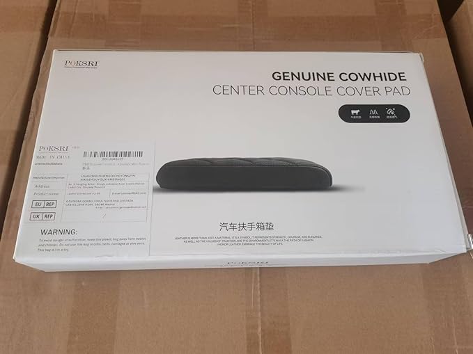 Truck Center Console Cover/pad Genuine Leather,Universal large Armrest mat, Adjust driving posture Cushion,Real cowhide,keep driving safety,f150 sierra titan silverdo tundra