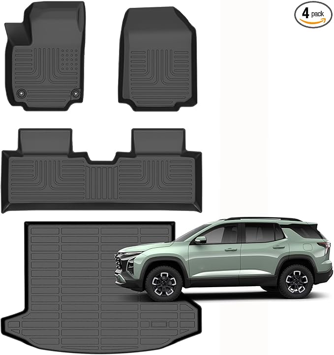 for Chevy Equinox/GMC Terrain Floor Mats 2025 2026,Car Mats for Chevy Equinox All Weather Floor Mats Cargo Floor Liner Accessories 2025