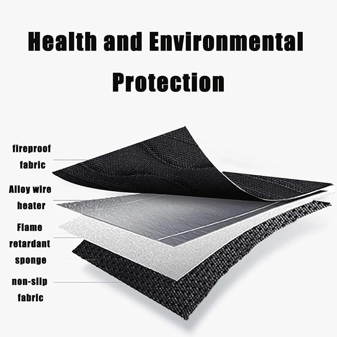 Non-Slip Warm Car seat Cushion Easy to Install and Detachable Essential for Long Distance Driving in Winter,USBport