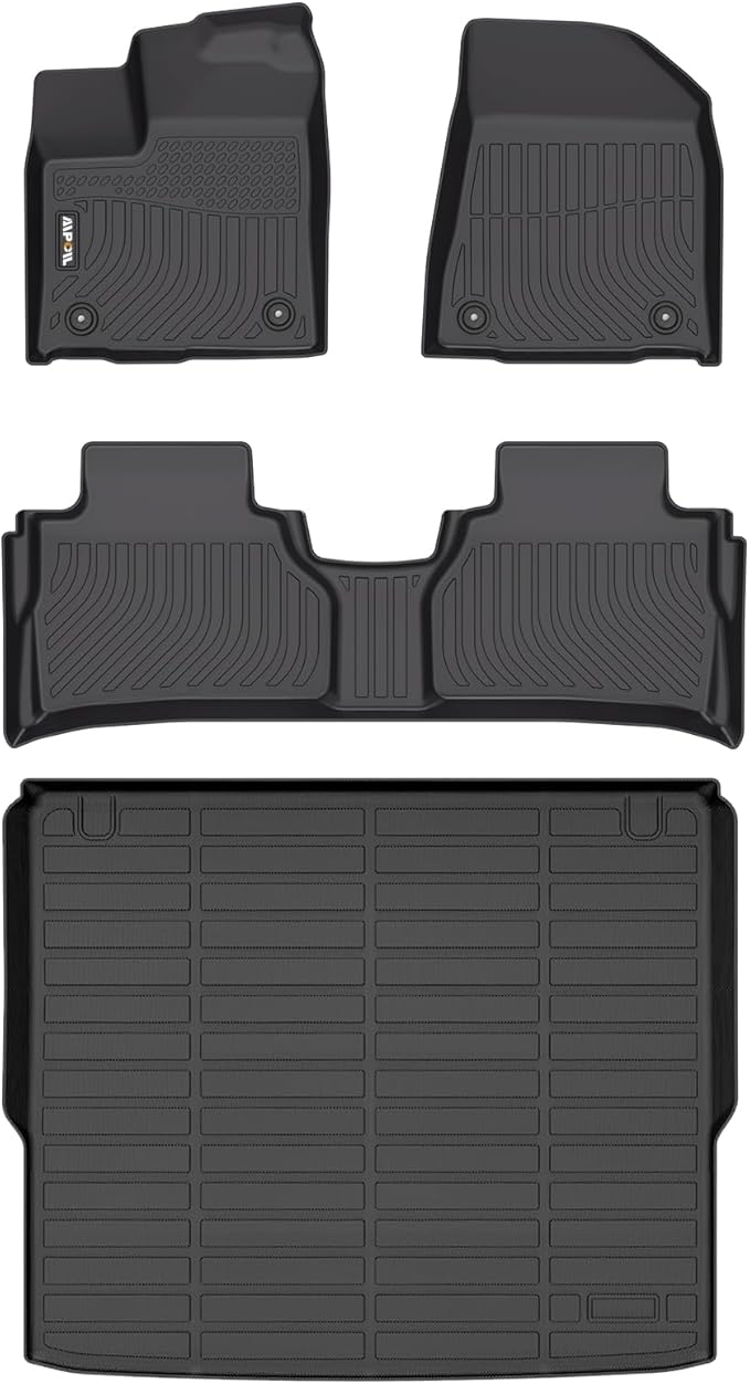 AIPOIL® Floor Mats & Cargo Liner Set for 2025 Nissan Murano All Weather Protection TPE Anti-Slip Automotive Full Set Custom Car Mats Accessories - Black