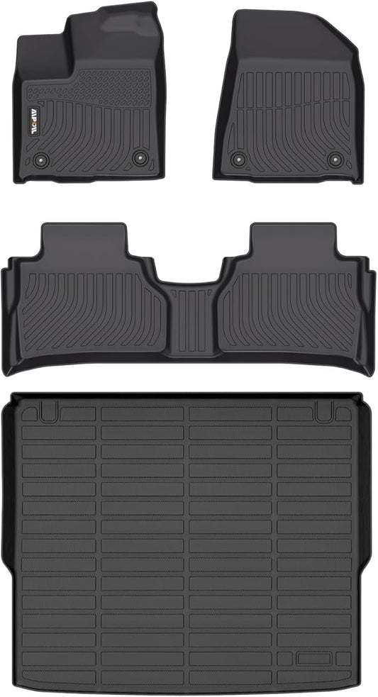 AIPOIL® Floor Mats & Cargo Liner Set for 2025 Nissan Murano All Weather Protection TPE Anti-Slip Automotive Full Set Custom Car Mats Accessories - Black