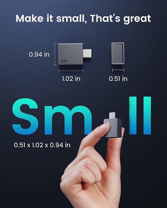 Mini Wireless Carplay Adapter for Apple iPhone,2025 Upgraded Plug and Play Convert Wired to Wireless Car Play Dongle for Cars from 2018 and iOS 10+ USB Type C