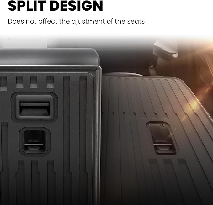 LASFIT Premium Extra Thick Rear Seat Back Covers for Tesla Model Y Juniper 2025/2026 | TPE Custom Fit Waterproof Model Y Accessories Second Row Back Seat Protector Mat Liner