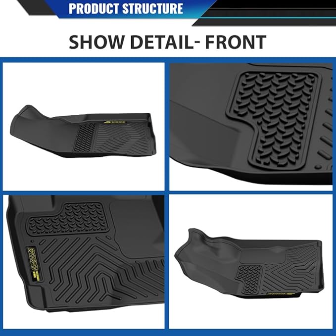 DOTCOM TPE Floor Mats Fit Toyota Corolla Matrix 2009-2013/Fit Pontiac Vibe 2009-2010 Transmission Automatic FWD, All Weather Protection 1st & 2nd Row Floor Liner Accessories,alfombras para carro 3PCS