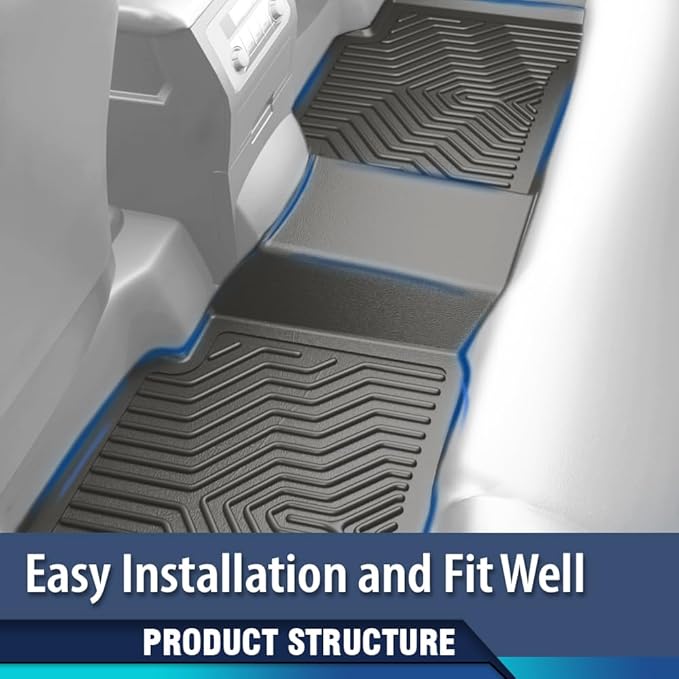 DOTCOM TPE Floor Mats Compatible With Toyota 4Runner 1996-2002 Floor Liners,All Weather Custom Fit Full Cover Protection 1st & 2nd Row Truck Mats Cargo Liner Accessories,alfombras para carro 3PCS Gray