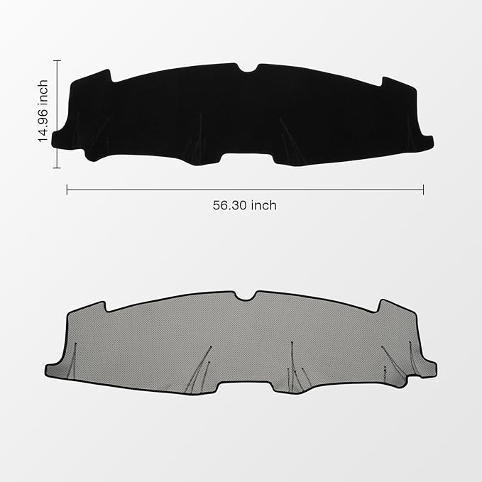 KUST Car Dash Cover Compatible with Ford Bronco Sport 2021-2024 (Only fit Bronco Sport) Dashboard Cover Polyester Non-Slip Interior Accessories for Bronco Sport Custom Fit Dash Mat No Glare Black