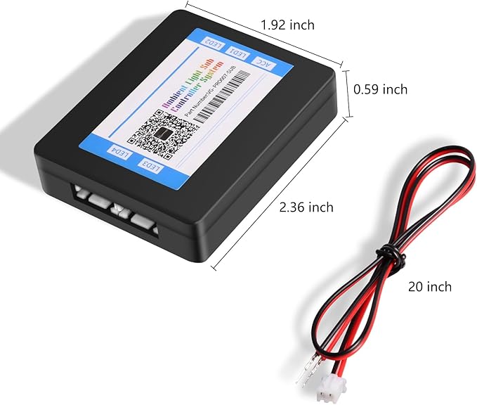 Dreamcolor Acrylic Interior Car LED Strip Light Sub-Control Module, which fit for Dreamcolor Main Controller Connects kit (not Including), Not fit dreamcolor 1 Lights