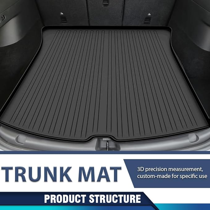 PIT66 Floor Mats Cargo Liners 9PCS Compatible with Tesla Model Y 2020-2024 5 SEAT (NOT for 7 SEAT) Premium All Weather Automotive TPE Liners Accessories