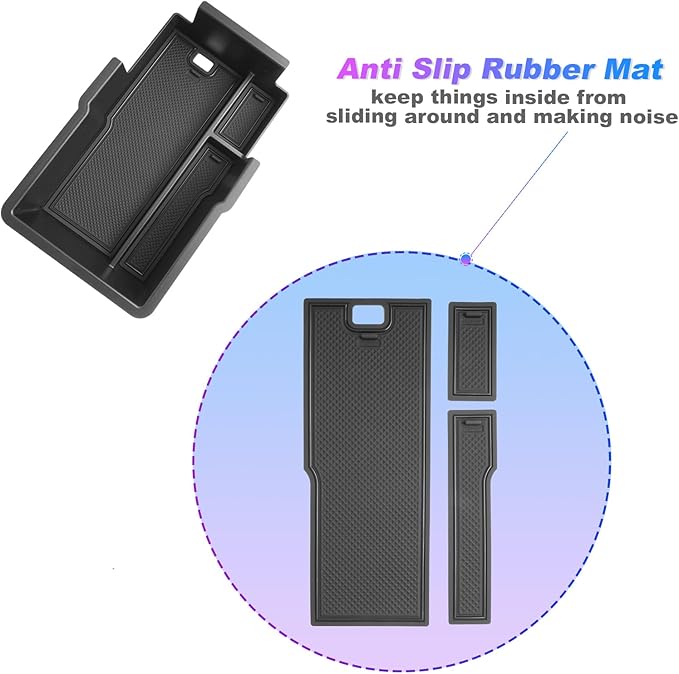 SXCY for 2025 Equinox Center Console Organizer [Not for Equinox EV] for Chevrolet Equinox 2025 Accessories Armrest Console Tray for 2025 Equinox Console Organizer Armrest Storage Box