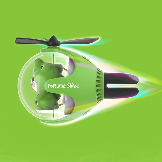 2Pcs Pilot Car Air Freshener, Cute Duck Car Vent Clip Air Freshener Automotive Air Outlet Fan Diffuser, Automotive Interiors Vent Decoration (Green+Red)