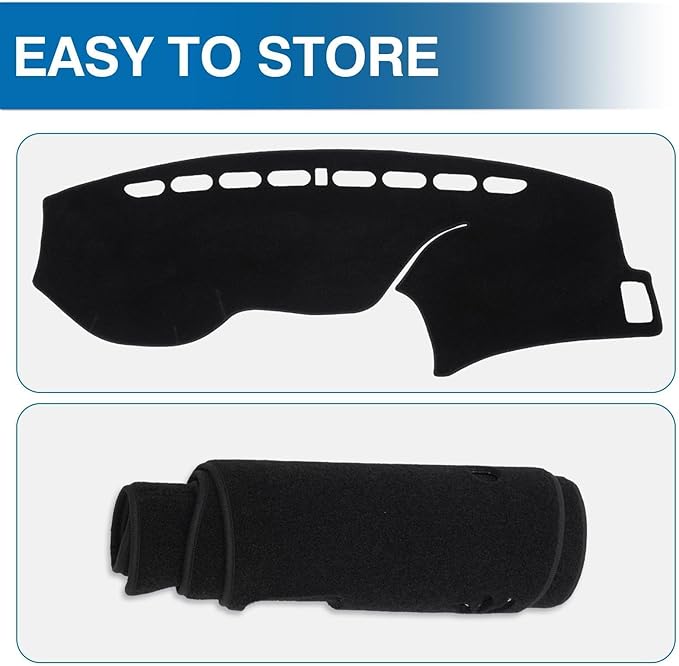 KUST Car Dash Cover for Honda Accord 2013 2014 2015 2016 2017 (LX, Sport, EX, EX-L, & Touring) Polyester Dashboard Cover Non-Slip Center Console Dash Cover Accessories for Honda Accord No Glare Black