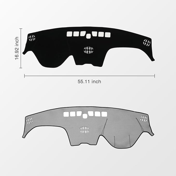 KUST Car Dash Cover for Hyundai Santa Fe 2019 2020 2021 2022 2023 Left Hand Driving Dashboard Cover Polyester Non-Slip Interior Accessories for Santa Fe Sunshade Windshield No Glare Black