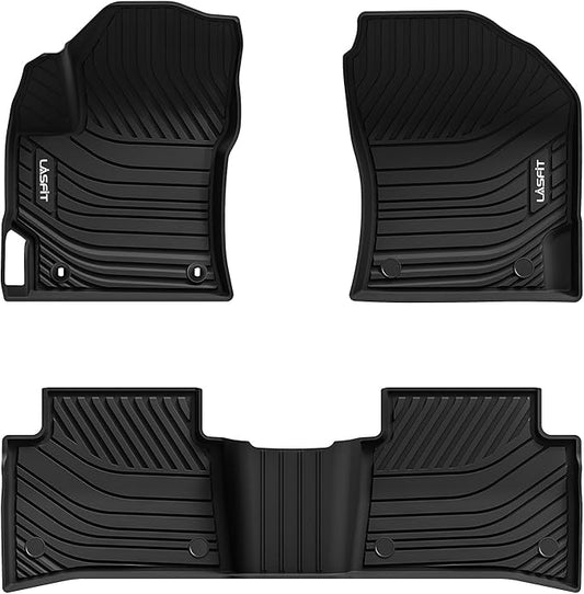 LASFIT Floor Mats for Toyota Corolla Sedan 2020-2026, All Weather TPE Custom Fit Car Mats for Toyota Corolla Accessories 1st & 2nd Row Floor Liners, Easy to Clean, Odorless, Black