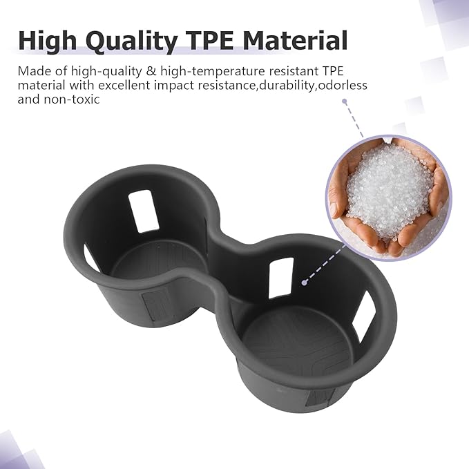 LUWU 2026 Passport Center Console Cup Holder Compatible with 2023 2024 2025 Pilot & 2026 Passport Interior Accessories Center Console Silicone Cup Holder Insert 2025 Pilot Accessories Black