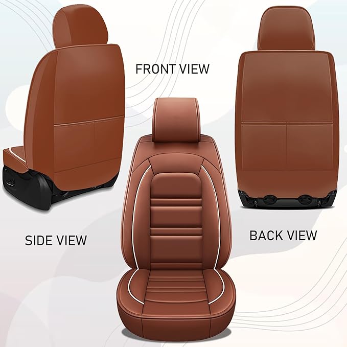 Seat Cover for Lincoln mkx 2007-2018 | Car Seat Covers Front Seats, Waterproof Seat Protectors, Automotive Front Seat Covers (Front Seat, Coffee)