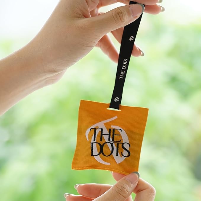 THEDOTS Car Air Freshener with 2 Adjustable Ribbons for Car Rearview Mirror, Coconut Lychee, 30 Days, Non-Toxic Fabric Sachet Gift (1 Pack)