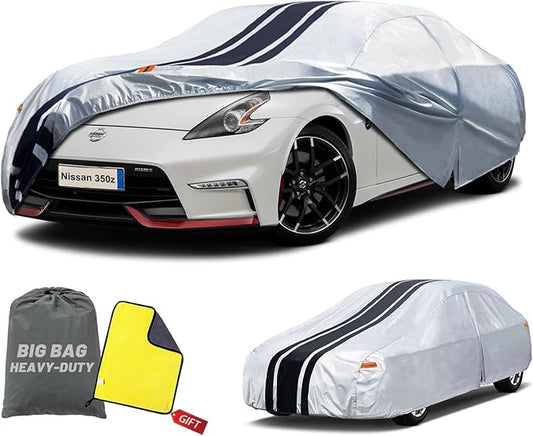 [2025 Upgrade] Car Cover Custom Fit for Nissan 350Z 370Z (2009-2025), Waterproof All Weather for Automobiles Full Exterior CoverSun Rain Snow UV Protector.