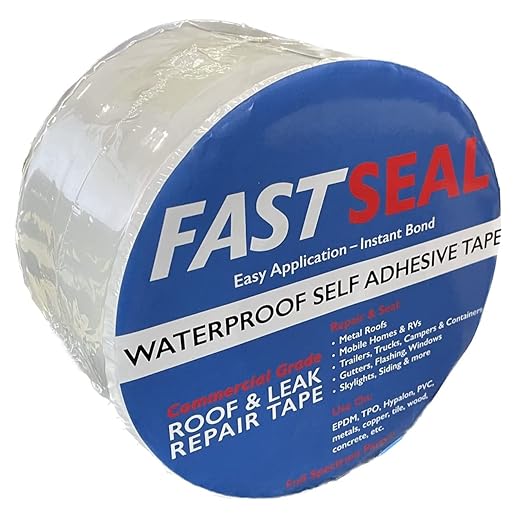 RV Roof Tape, 4" x 10' White, RV Sealant Tape for Camper Roof Repair, Trailer Roof Sealant, Stop Camper Roof Leaks, UV-Resistant - Eternabond Equivalent (4" x 10', White)
