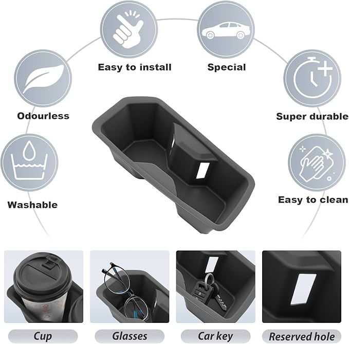 SKTU for 2024 2025 2026 Toyota Grand Highlander Accessories Cup Holder for 2024 2025 2026 Toyota Grand Highlander Central Control Cup Holder 2024 2025 2026 Grand Highlander Hybrid Accessories