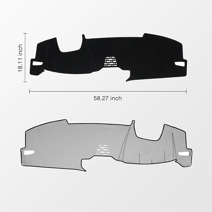 KUST Car Dash Cover for Honda Accord 2023-2026 Dash Carpet Polyester Dashboard Cover Non-Slip Dash Protector Interior Accessories for Accord Custom Fit Dash Mat Sunshade Windshield No Glare Black