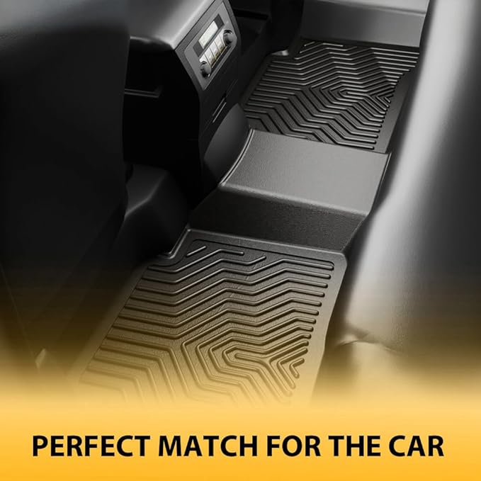 TPE Floor Mats Cargo Liners Compatible with Chevy Silverado/GMC Sierra 1500 1999-2006 All-Weather Protection