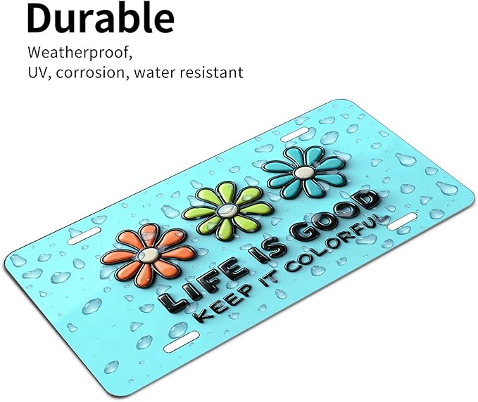 Classic Retro.Front License Plate Aluminum Decorative License Plates Funny Metal Car Plate 6"X12" Novelty Vanity Tag Cover with 4 Holes Car Decor Accessory (LVCP25109022)