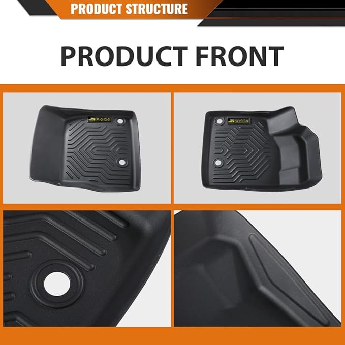 ANDPLAY TPE Floor Mats Liners Compatible with Nissan Rogue 2021 2022 2023 2024 (No Sport Models) All Weather Protection Black Floor Liners alfombras para carro