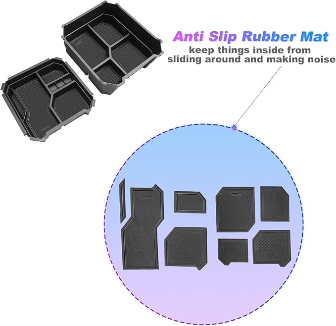 SXCY [2 PCS for 2024 Tesla Cybertruck Center Console Organizer for 2024 Cybertruck Accessories Armrest Console Tray for 2024 Cybertruck Console Organizer