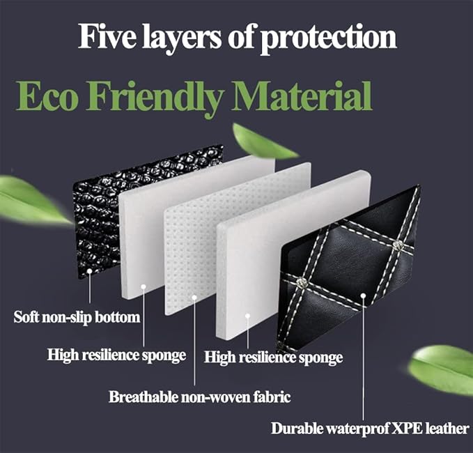 Tesla Model Y 2020-2025(Non for 2026 Model Y) Frunk Mats Front Trunk Mat Frunk Organizer Leather All-Weather Full Coverage Tesla Model Y Accessories