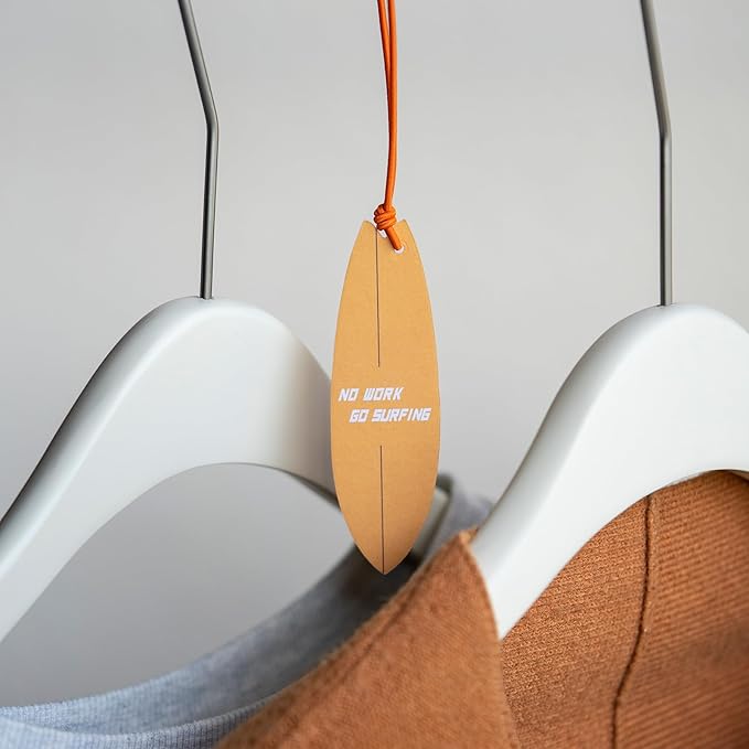 THEDOTS 15 Pack Orange Blossom Leather Surfboard Hanging Car Air Fresheners, Detachable Message Cards with Surfing Art, Long-lasting Scent for Car & Home