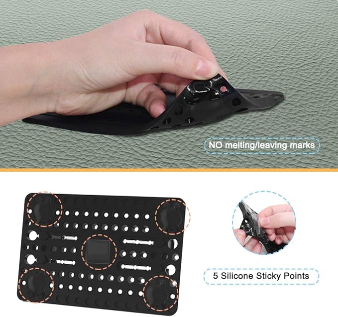 Phone Holder for Car with Air Vent Brush, Universal Silicone Car Cellphone Mount Antislip Vehicle Mobile Phone GPS Mounting Mat