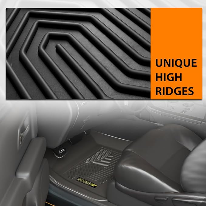 ANDPLAY TPE Floor Mats Liners Compatible with Tesla Model Y 2020-2024 5 seat (NOT for 7 SEAT) All Weather Protection Black Floor Liners alfombras para carro