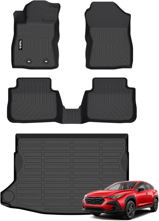 All Weather Car Floor Mats & Cargo Liner Set for Subaru Crosstrek 2024 2025 & Impreza 2024 2025 TPE Trunk Liner fit for Subaru Crosstrek Accessories for Impreza