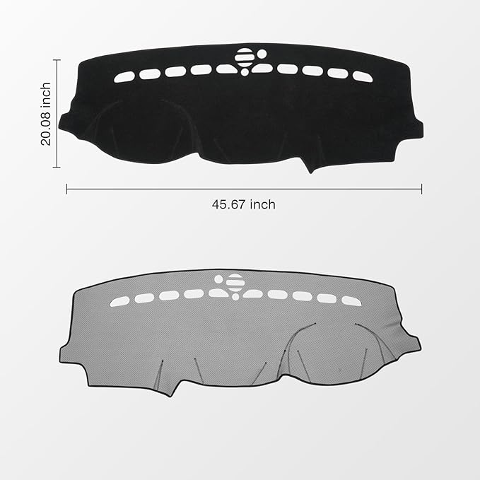 KUST Car Dash Cover for 2011-2020 2021 Jeep Grand Cherokee (NOT for Jeep Cherokee & Grand Cherokee L) Non-Slip Dashboard Cover Polyester Interior for Grand Cherokee Accessories No Glare Black