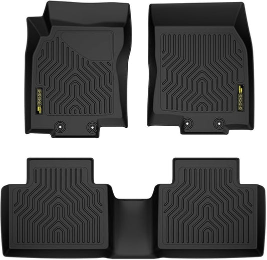 DOTCOM TPE Floor Mats Fit Nissan Rogue 2014-2020 (No Rogue Sport or Select Models), All Weather Full Cover Protection 1st & 2nd Row Cargo Liner Accessories,alfombras para carro 3PCS