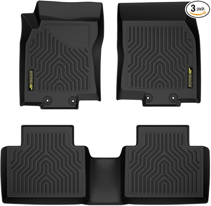 ANDPLAY TPE Floor Mats Liners Compatible with Nissan Rogue 2014 2015 2016 2017 2018 2019 2020 (No Rogue Sport or Select Models) All Weather Protection Black Floor Liners alfombras para carro