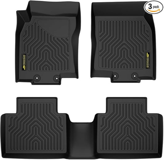 ANDPLAY TPE Floor Mats Liners Compatible with Nissan Rogue 2014 2015 2016 2017 2018 2019 2020 (No Rogue Sport or Select Models) All Weather Protection Black Floor Liners alfombras para carro