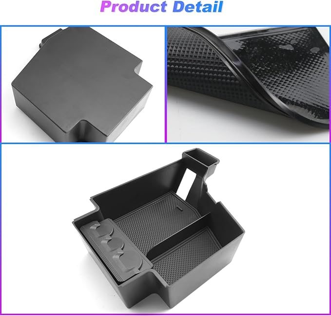 SXCY for 2018-2024 2025 XC60/2018-2024 XC90 Center Console Organizer for Volvo XC60 Accessories 2024 2025 XC60 Center Console Tray 2024 XC60 XC90 Armrest Console Organizer(with Coin Holder)