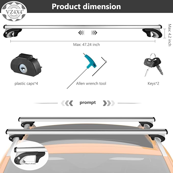 Universal Roof Rack Cross Bars
