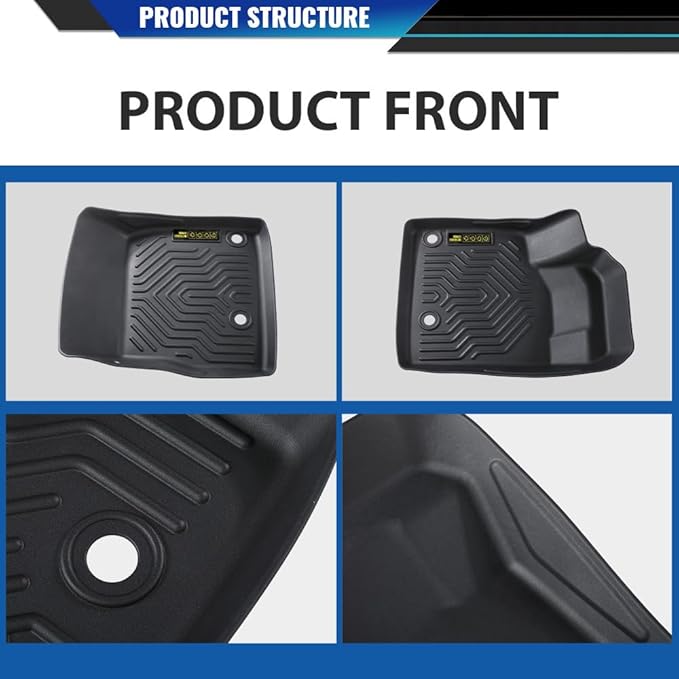 DOTCOM TPE Floor Mats Fit Nissan Rogue 2021-2024 (No Sport Models), All Weather Custom Fit Full Cover Protection 1st & 2nd Row Truck Mats Cargo Liner Accessories,alfombras para carro 3PCS