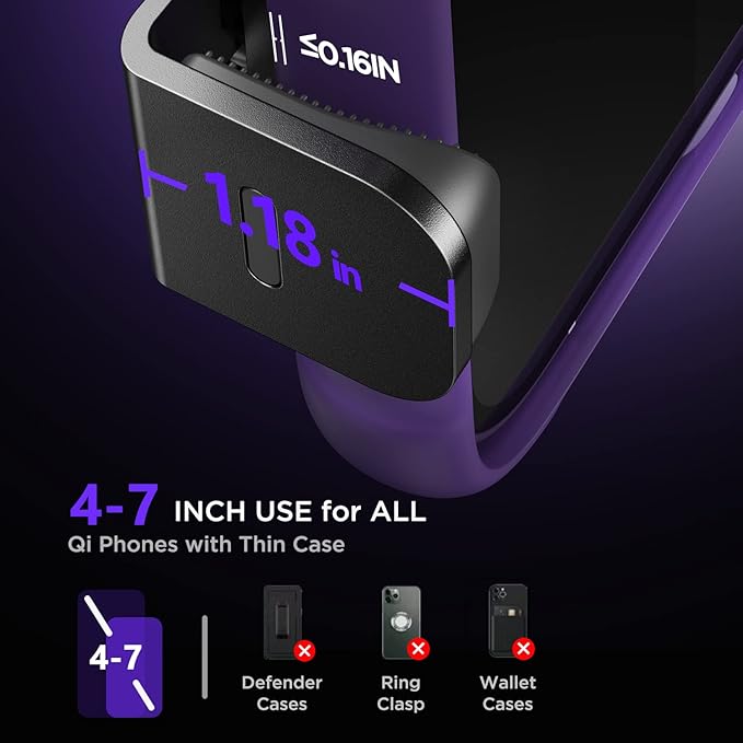 Wireless Car Charger,【7 Colored RGB Backlit】 Mosurr 15W Auto Clamping Phone Holders for Your car fit for iPhone 16 15 14 Mini Pro Max, Samsung Galaxy S25 Ultra S24 S23+, etc, Fathers Day for Gifts