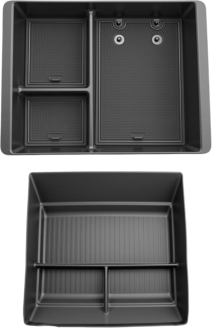 SKTU 2-Pack for 2025 2026 Nissan Armada Center Console Organizer for 2025 2026 Nissan Armada Console Tray 2025 2026 Armada Under Console Tray Nissan Armada 2025 2026 Accessories ABS Insert Organizer