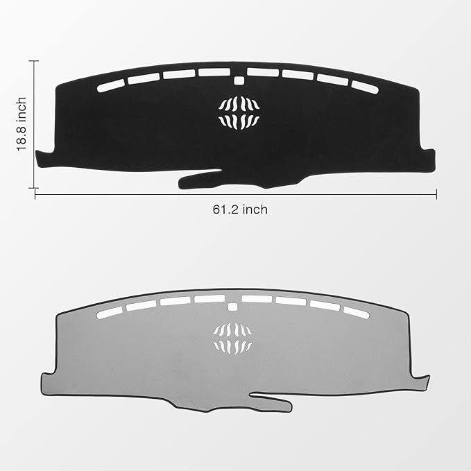 KUST Car Dash Cover for Ford Explorer 2020-2025 2026 (XLT, Limited, ST, Platinum) (2025:Active, ST-Line, ST, Platinum) Dashboard Cover Polyester Non-Slip Car Accessories for Explorer No Glare Black