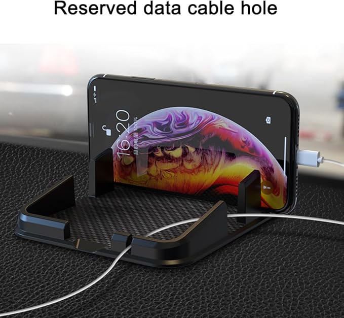 Tumecos Car Non-Slip Mat,Dashboard Mat for Car Dashboard Accessories,Dash Cell Phone Mount,Can Hold Cell Phone, Keys, Sunglasses