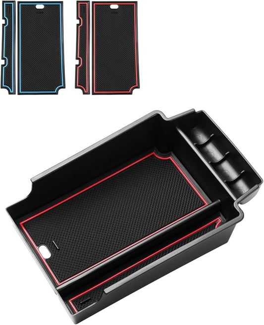 Autorder Center Console Organizer for 2019-2025 Chevy/Chevrolet Blazer Accessories Armrest Storage Box Secondary Insert Tray with 2 Color Mats