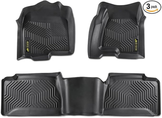 ANDPLAY TPE Floor Mats Liners Fit Chevy Silverado/GMC Sierra 1500 1999-2006 2WD 4WD Fit Chevy Silverado/GMC Sierra 1500 Classic 2007-2007 2WD 4WD All Weather Protection alfombras para carro