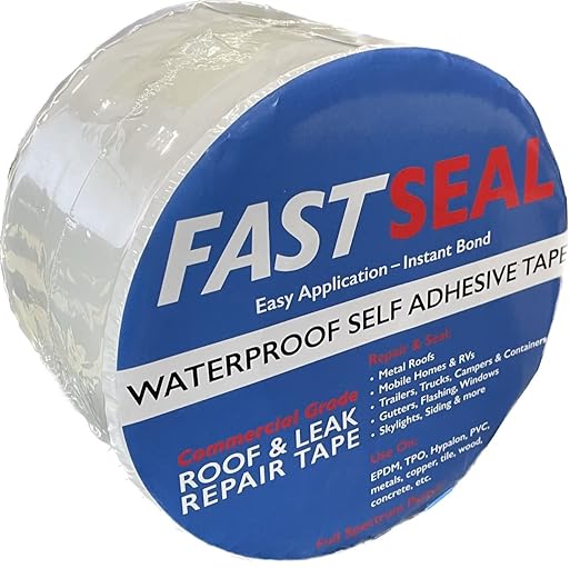 RV Roof Tape, 4" x 50' White, RV Sealant Tape for Camper Roof Repair, Trailer Roof Sealant, Stop Camper Roof Leaks, UV-Resistant - Eternabond Equivalent (4" x 50', White)