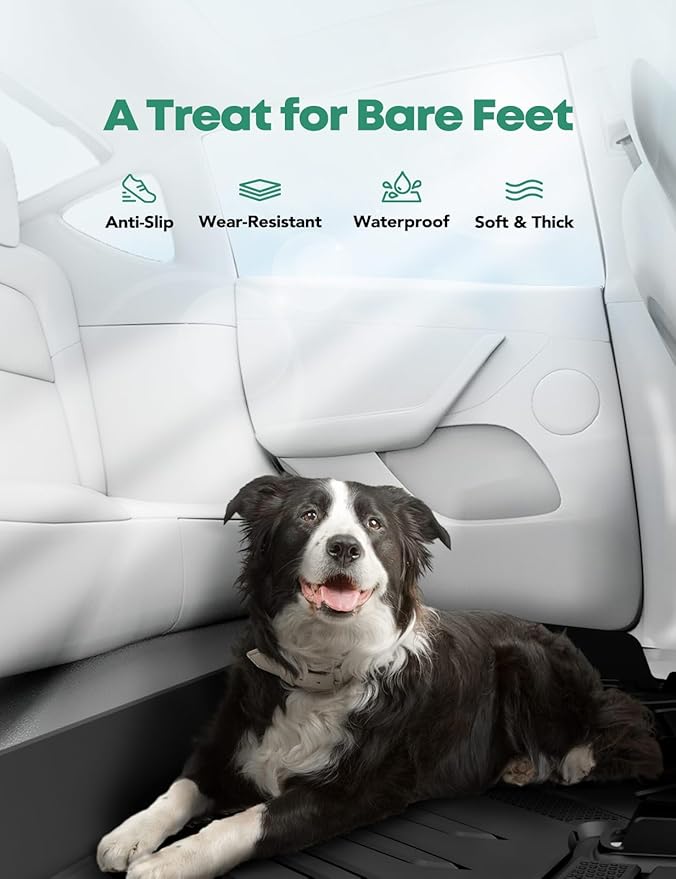 YHTAUTO for Tesla Model 3 Floor Mats 2023 2022 2021 Accessories, All Weather TPE Car Mats Carpet, Front Trunk Mat Rear Cargo Liner Storage Mat, Anti-Slip Waterproof Odorless